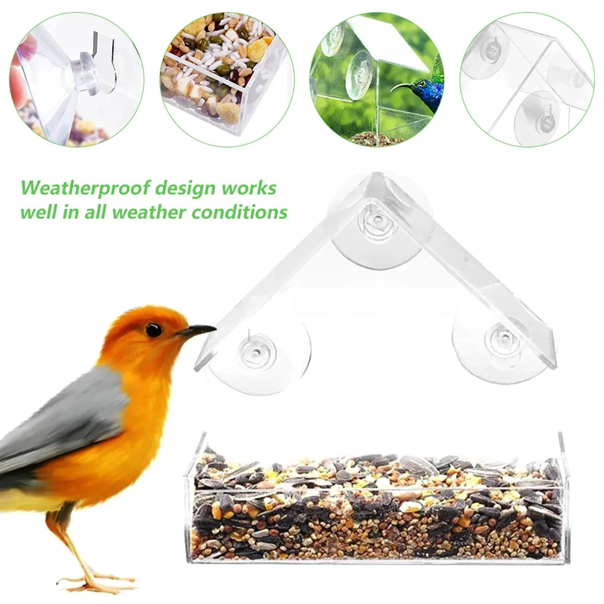 Clear Window Bird Feeder - photo 2