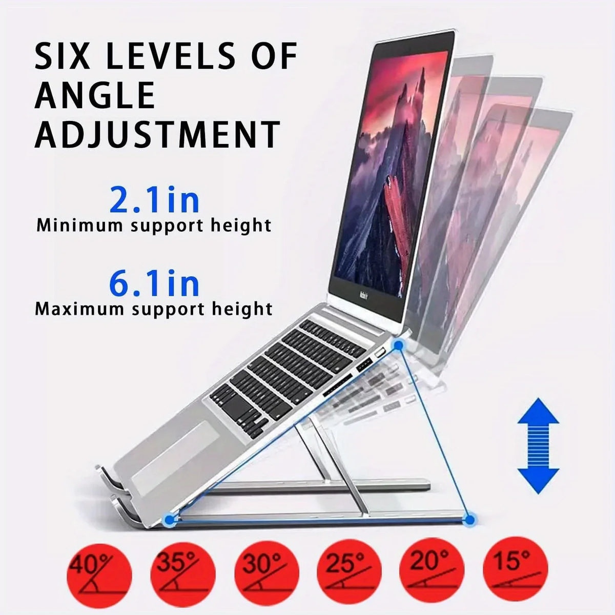 Foldable Aluminum Laptop Stand - photo 2