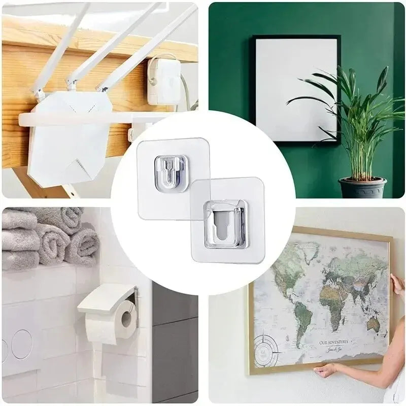 Clear Adhesive Wall Hooks - photo 4