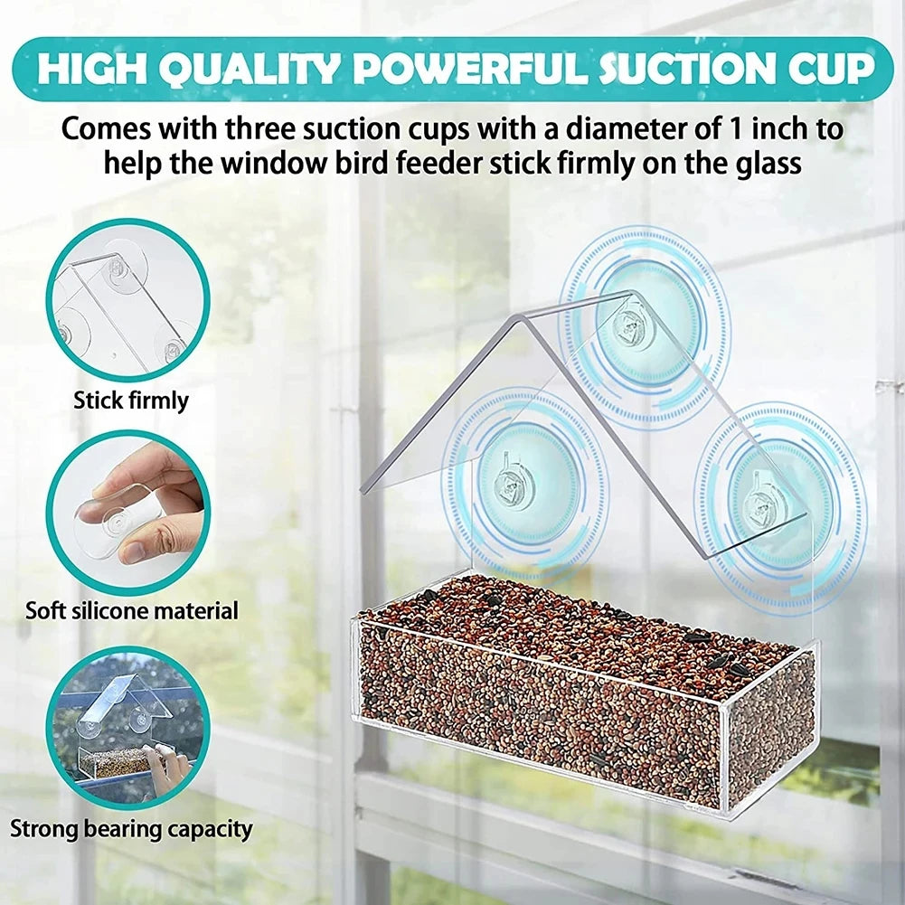 Clear Window Bird Feeder - photo 3