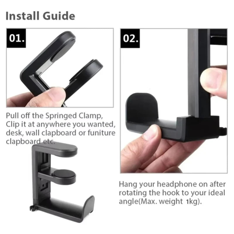 Clamp-On 360° Headphone Hanger - photo 3